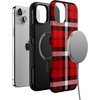 image:imageCasely iPhone 15 Case  As if  Red Plaid  Bold Protective Design  MagSafe Compatible Design