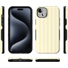 image:imageCasely iPhone 15 Case  Butter Yellow Stripes  Sunday Best  Bold Protective Design  Compatible with MagSafe