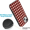 image:imageCasely iPhone 15 Case  Checked Twice  Red Plaid  Bold Protective Design  MagSafe Compatible Design