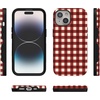 image:imageCasely iPhone 15 Case  Checked Twice  Red Plaid  Bold Protective Design  MagSafe Compatible Design