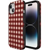 image:imageCasely iPhone 15 Case  Checked Twice  Red Plaid  Bold Protective Design  MagSafe Compatible Design