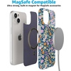 image:imageCasely iPhone 15 Case  Full Bloom  Navy Floral  Compatible with MagSafe  Classic Ultra Slim Design