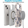 image:imageCasely iPhone 15 Case  Ink amp Iris  Vintage Floral  Compatible with MagSafe  Classic Ultra Slim Design