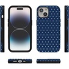 image:imageCasely iPhone 15 Case  On the Dot  Navy Polka Dot  Bold Protective Design  Compatible with MagSafe