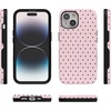 image:imageCasely iPhone 15 Case  On the Dot  Pink amp Brown Polka Dot  Bold Protective Design  Compatible with MagSafe