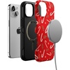 image:imageCasely iPhone 15 Case  Peppermint Kiss  Candy Cane  Bold Protective Design  MagSafe Compatible Design