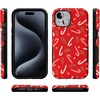 image:imageCasely iPhone 15 Case  Peppermint Kiss  Candy Cane  Bold Protective Design  MagSafe Compatible Design