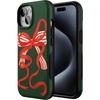 image:imageCasely iPhone 15 Case  Santas Favorite  Holiday Bow  Bold Protective Design  MagSafe Compatible Design