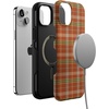 image:imageCasely iPhone 15 Case  Spiced Chai  Fall Plaid  Bold Protective Design  MagSafe Compatible Design