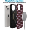image:imageCasely iPhone 15 Case  Spotted in SoHo  Burgundy Polka Dot  Bold Protective Design  Compatible with MagSafe