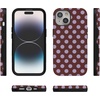 image:imageCasely iPhone 15 Case  Spotted in SoHo  Burgundy Polka Dot  Bold Protective Design  Compatible with MagSafe
