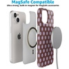 image:imageCasely iPhone 15 Case  Spotted in SoHo  Burgundy Polka Dot  Compatible with MagSafe  Classic Ultra Slim Design