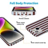 image:imageCasely iPhone 15 Case  Sunday in Brooklyn  Chocolate Blue Stripes  Compatible with MagSafe  Classic Ultra Slim Design