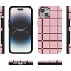 image:imageCasely iPhone 15 Case  Uptown Gridlock  Pink Checkerboard  Bold Protective Design  Compatible with MagSafe