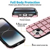 image:imageCasely iPhone 15 Case  Uptown Gridlock  Pink Checkerboard  Bold Protective Design  Compatible with MagSafe