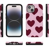 image:imageCasely iPhone 15 Case  Whole Lotta Love  Plum Hearts  Bold Protective Design  MagSafe Compatible Design