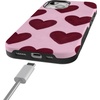 image:imageCasely iPhone 15 Case  Whole Lotta Love  Plum Hearts  Bold Protective Design  MagSafe Compatible Design