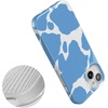 image:imageCasely iPhone 15 Case  Wild at Heart  Tiger  Compatible with MagSafe  Classic Ultra Thin DesignCurrent MOOd  Light Blue Cow Print