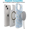 image:imageCasely iPhone 15 Case  Wild at Heart  Tiger  Compatible with MagSafe  Classic Ultra Thin DesignDaisy Daydream  Baby Blue Floral