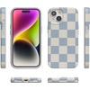 image:imageCasely iPhone 15 Case  Wild at Heart  Tiger  Compatible with MagSafe  Classic Ultra Thin DesignFit Check  Light Blue Checkerboard