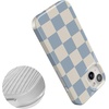 image:imageCasely iPhone 15 Case  Wild at Heart  Tiger  Compatible with MagSafe  Classic Ultra Thin DesignFit Check  Light Blue Checkerboard