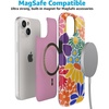 image:imageCasely iPhone 15 Case  Wild at Heart  Tiger  Compatible with MagSafe  Classic Ultra Thin DesignFlower Patch  MultiColor Floral