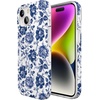 image:imageCasely iPhone 15 Case  Wild at Heart  Tiger  Compatible with MagSafe  Classic Ultra Thin DesignRose to Fame  Blue  White Rose Floral