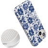 image:imageCasely iPhone 15 Case  Wild at Heart  Tiger  Compatible with MagSafe  Classic Ultra Thin DesignRose to Fame  Blue  White Rose Floral