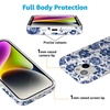 image:imageCasely iPhone 15 Case  Wild at Heart  Tiger  Compatible with MagSafe  Classic Ultra Thin DesignRose to Fame  Blue  White Rose Floral