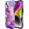 image:imageCasely iPhone 15 Case  Wild at Heart  Tiger  Compatible with MagSafe  Classic Ultra Thin DesignTie Dying Over You  Purple Marble