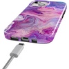 image:imageCasely iPhone 15 Case  Wild at Heart  Tiger  Compatible with MagSafe  Classic Ultra Thin DesignTie Dying Over You  Purple Marble