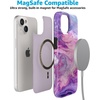 image:imageCasely iPhone 15 Case  Wild at Heart  Tiger  Compatible with MagSafe  Classic Ultra Thin DesignTie Dying Over You  Purple Marble