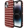 image:imageCasely iPhone 15 Plus Case  Checked Twice  Red Plaid  Bold Protective Design  MagSafe Compatible Design