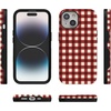 image:imageCasely iPhone 15 Plus Case  Checked Twice  Red Plaid  Bold Protective Design  MagSafe Compatible Design