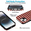 image:imageCasely iPhone 15 Plus Case  Checked Twice  Red Plaid  Bold Protective Design  MagSafe Compatible Design