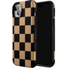 image:imageCasely iPhone 15 Plus Case  Fit Check  Black amp Brown Checkerboard  Bold Protective Design  MagSafe Compatible Design