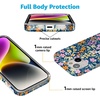 image:imageCasely iPhone 15 Plus Case  Full Bloom  Navy Floral  Compatible with MagSafe  Classic Ultra Slim Design