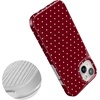 image:imageCasely iPhone 15 Plus Case  On the Dot  Maroon Polka Dot  Compatible with MagSafe  Classic Ultra Slim Design