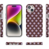 image:imageCasely iPhone 15 Plus Case  Spotted in SoHo  Burgundy Polka Dot  Compatible with MagSafe  Classic Ultra Slim Design