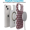 image:imageCasely iPhone 15 Plus Case  Spotted in SoHo  Burgundy Polka Dot  Compatible with MagSafe  Classic Ultra Slim Design