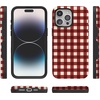 image:imageCasely iPhone 15 Pro Case  Checked Twice  Red Plaid  Bold Protective Design  MagSafe Compatible Design
