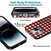 image:imageCasely iPhone 15 Pro Case  Checked Twice  Red Plaid  Bold Protective Design  MagSafe Compatible Design