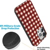image:imageCasely iPhone 15 Pro Case  Checked Twice  Red Plaid  Bold Protective Design  MagSafe Compatible Design