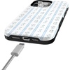 image:imageCasely iPhone 15 Pro Case  Cottage Stripe  Blue Floral  Bold Protective Design  Compatible with MagSafe