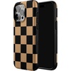 image:imageCasely iPhone 15 Pro Case  Fit Check  Black amp Brown Checkerboard  Bold Protective Design  MagSafe Compatible Design