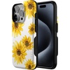 image:imageCasely iPhone 15 Pro Case  Golden Garden  Yellow Sunflower  Bold Protective Design  Compatible with MagSafe