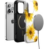 image:imageCasely iPhone 15 Pro Case  Golden Garden  Yellow Sunflower  Bold Protective Design  Compatible with MagSafe