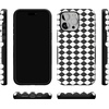 image:imageCasely iPhone 15 Pro Case  Harlequin Salem Diamond  Black and White  Bold Protective Design  MagSafe Compatible Design