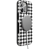 image:imageCasely iPhone 15 Pro Case  Harlequin Salem Diamond  Black and White  Bold Protective Design  MagSafe Compatible Design