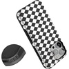 image:imageCasely iPhone 15 Pro Case  Harlequin Salem Diamond  Black and White  Bold Protective Design  MagSafe Compatible Design